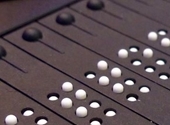 Close-up van brailleleesregel