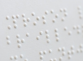 Brailletekens op papier