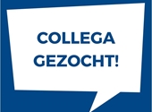 Tekstballon 'COLLEGA GEZOCHT!'